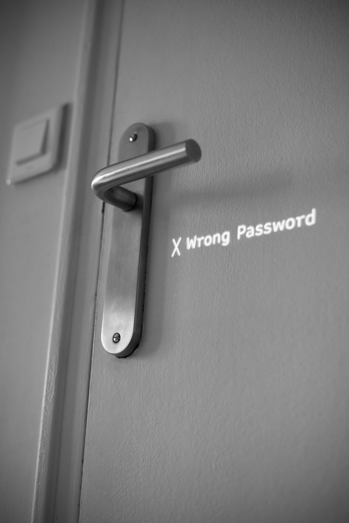 "Wrong password" par Nicolas Taffin