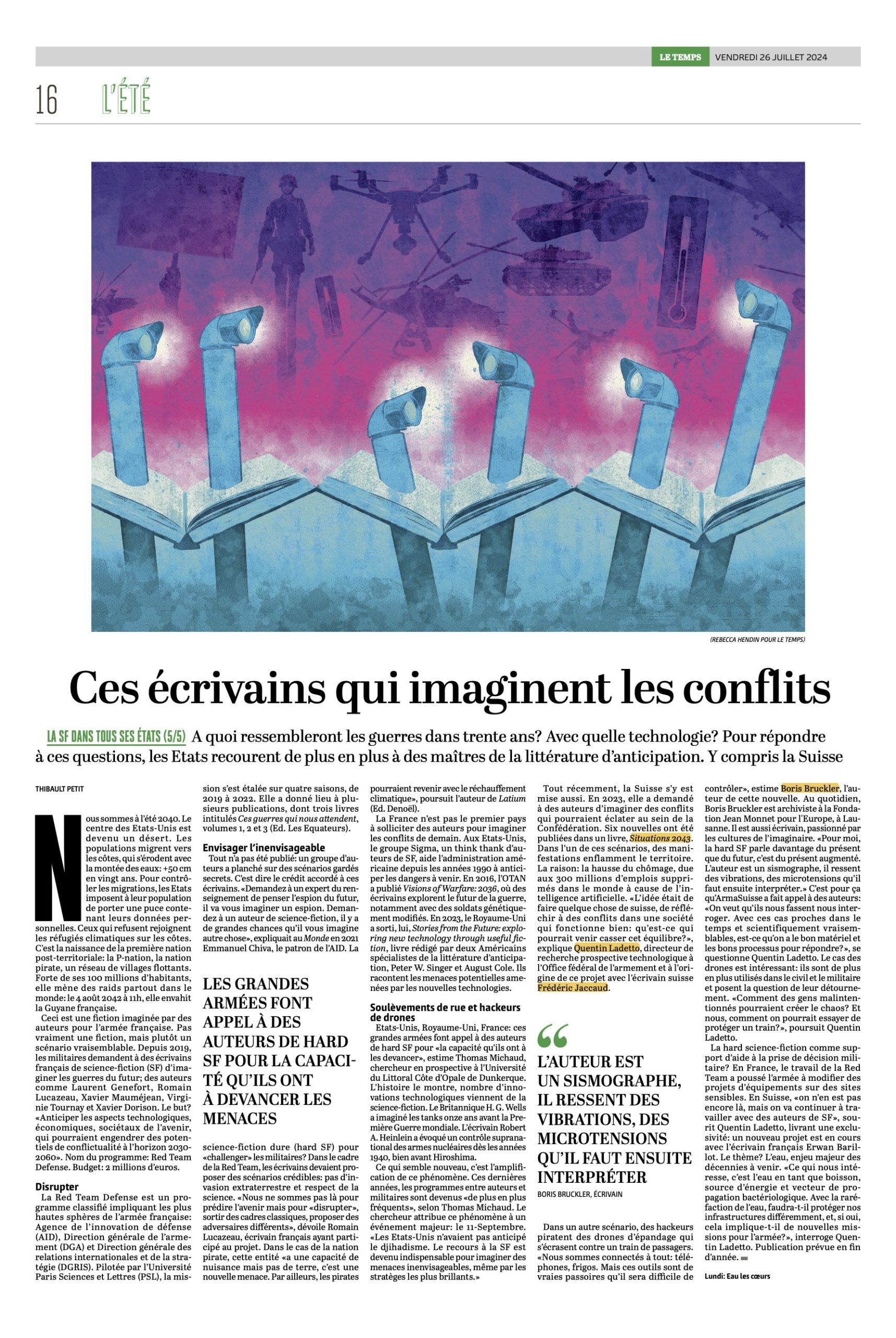 Ces écrivains qui imaginent les conflits