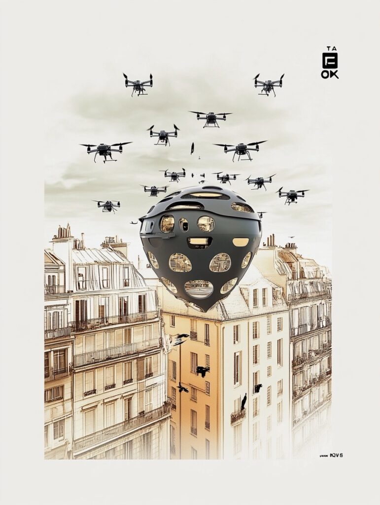 Une ruche à drones en ville