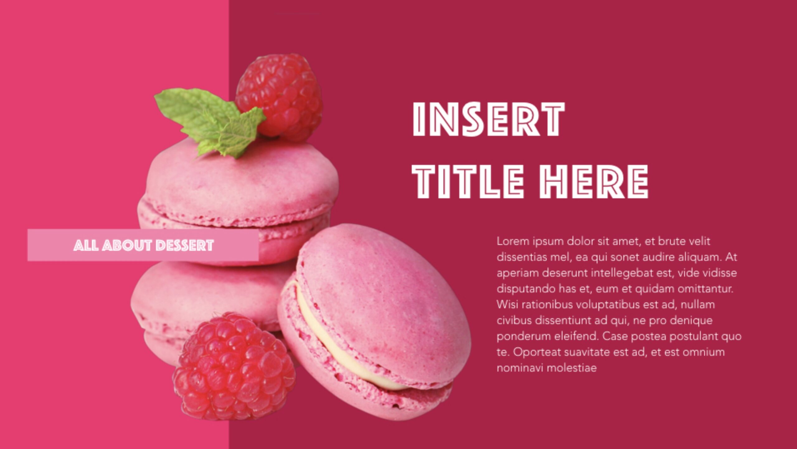 Tout sur le dessert - insérer le titre ici