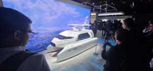 Dans les allées du CES 2025, les inventions attirent les regards - ici SmartThings de Samsung, étendu cette année aux bateaux.