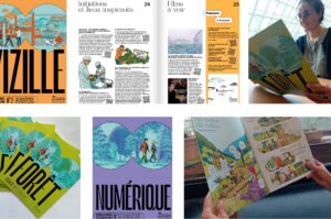 Destinée à partager la vision prospective du C2D d’une manière accessible et décalée, la collection Imagine Demain met l’accent sur la Bande Dessinée. Chaque récit prospectif en BD est suivi de Regards de terrain, de zoom sur des initiatives inspirantes et d’une posteface signée par un auteur invité.