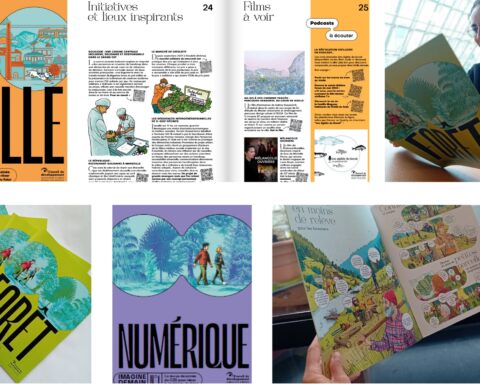 Destinée à partager la vision prospective du C2D d’une manière accessible et décalée, la collection Imagine Demain met l’accent sur la Bande Dessinée. Chaque récit prospectif en BD est suivi de Regards de terrain, de zoom sur des initiatives inspirantes et d’une posteface signée par un auteur invité.