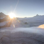 Lever de soleil depuis la cabane de Bertol